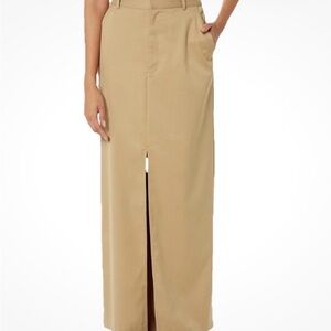 Elegant Tan Maxi Skirt
